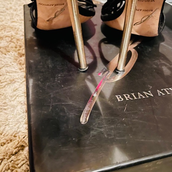 Brian Atwood Suede Fringe Sandal - Picture 3 of 4